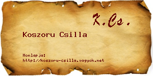 Koszoru Csilla névjegykártya